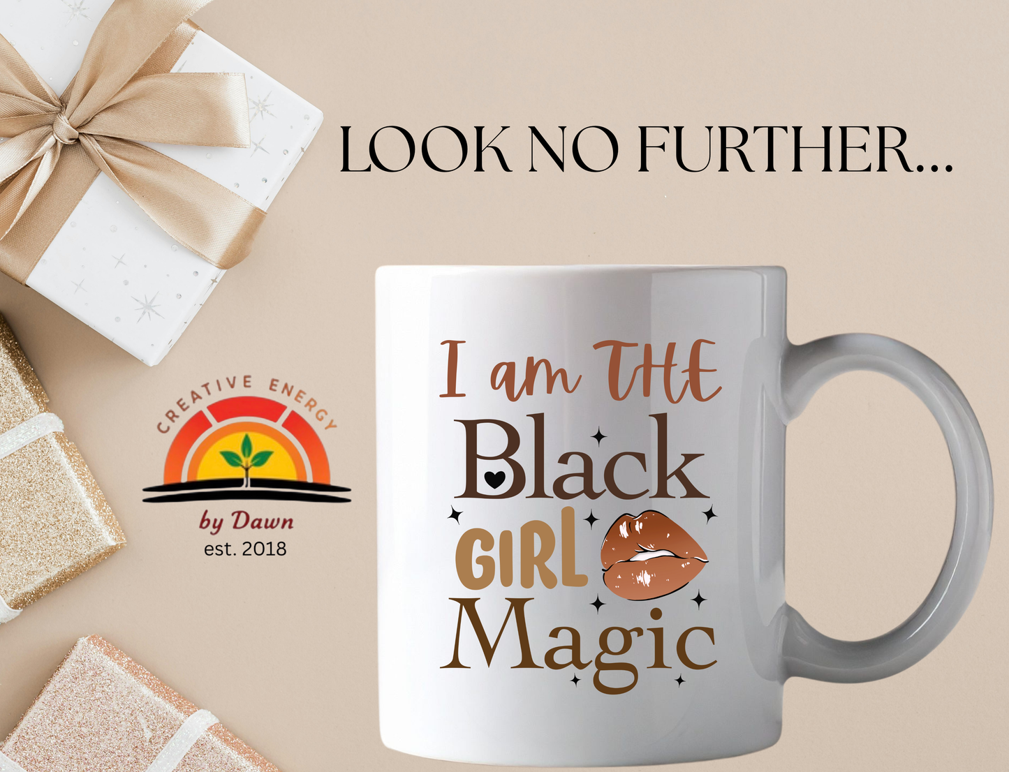 ✨ I Am the Black Girl Magic 12 oz Ceramic Mug | Positive Affirmation Gift
