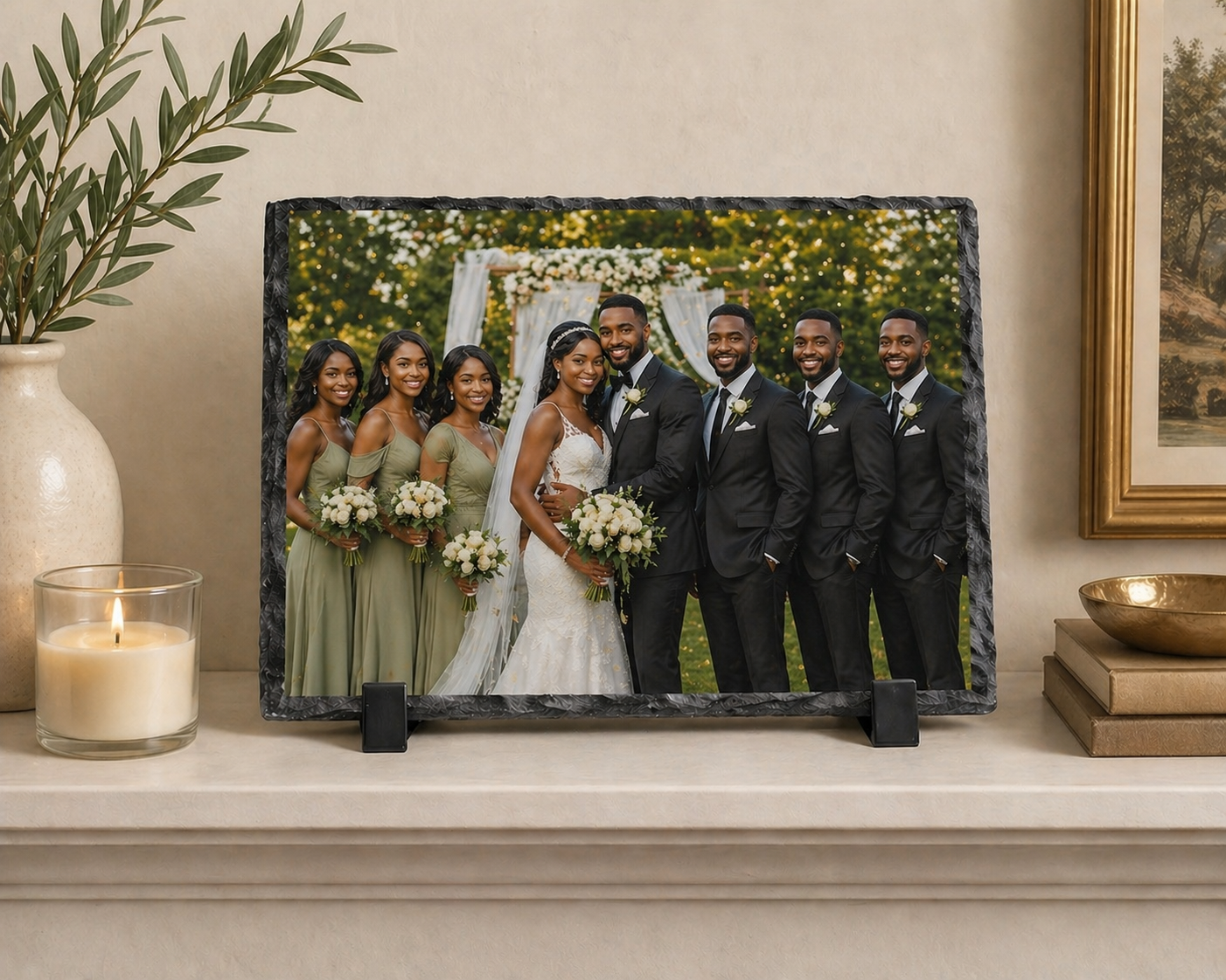 Wedding Photo Slate Keepsake