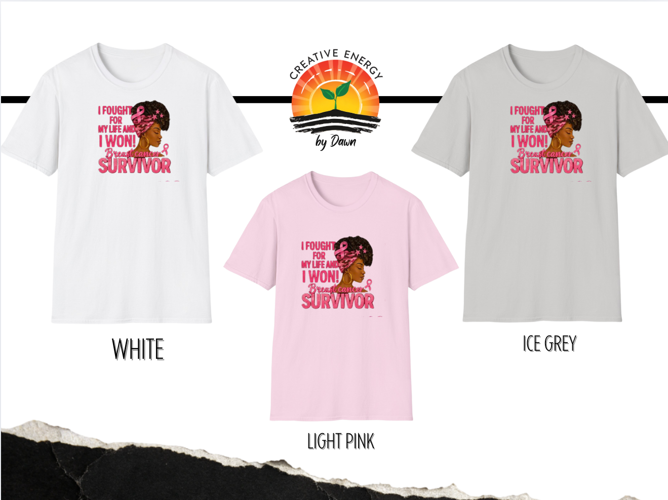 ✨ I Fought For My Life And I Won — Breast Cancer Survivor Tee