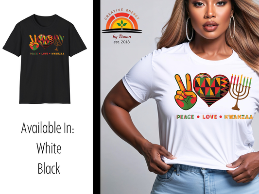 ❤️ Happy KwanzaaI Peace • Love • Kwanzaa Tee | Cultural Pride Apparel