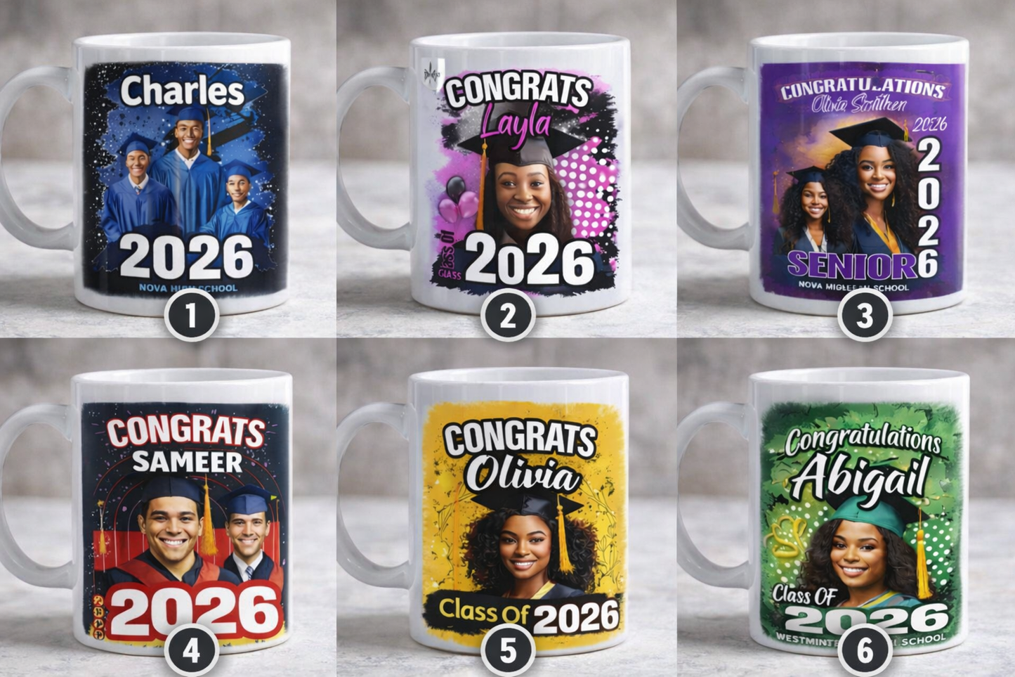 🎓 Personalized Graduation Photo Mug – 15 oz Keepsake
