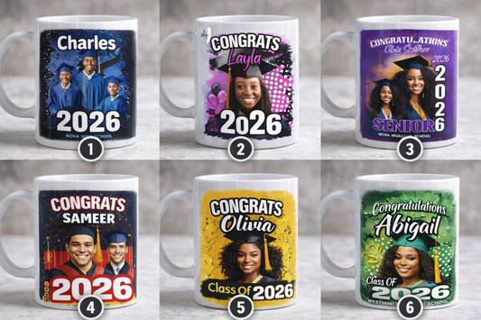 🎓 Personalized Graduation Photo Mug – 15 oz Keepsake
