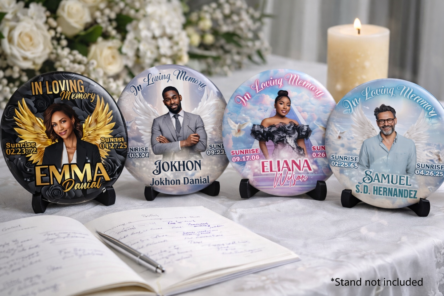 Memorial Buttons (3-Inch) – Custom Photo Keepsake