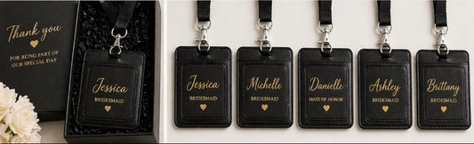 Personalized ID Badge Lanyards – Bridesmaid Gift, Wedding Day Essential