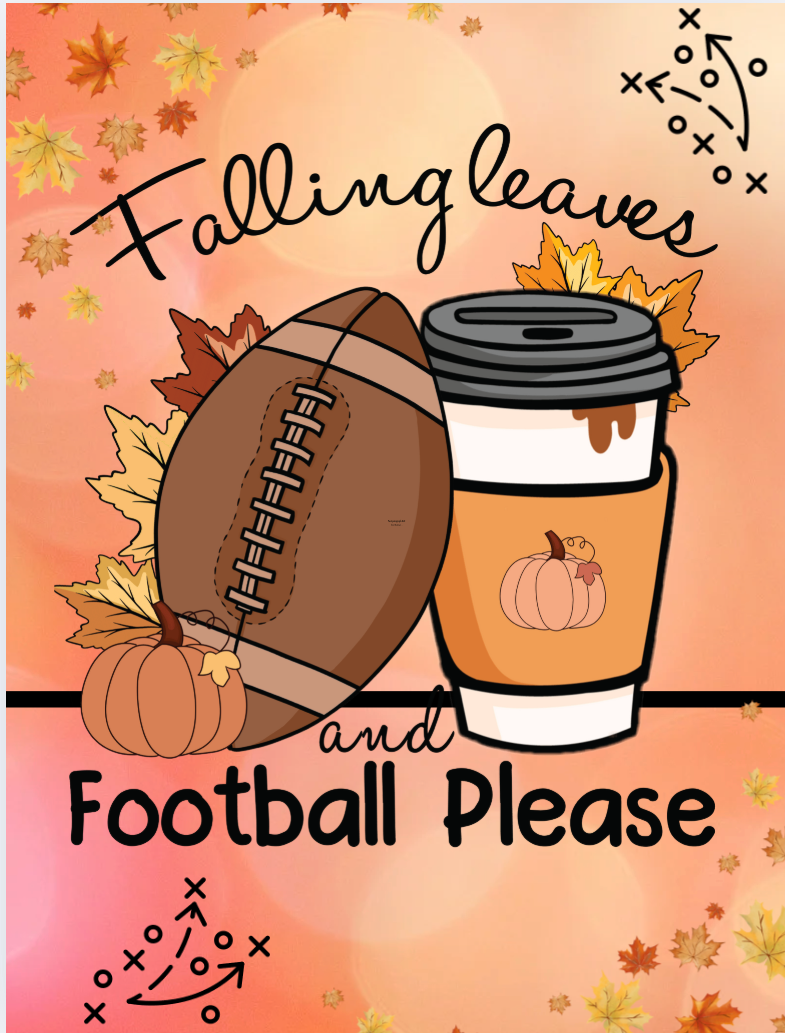 Falling Leaves and Football Please Blanket | Cozy Autumn Throw by Creative Energy by Dawn